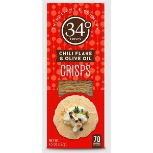 34 Degrees Chili Flake & Olive Oil Crispbreads 12 / 127g