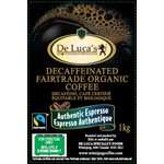 De Luca's Fairtrade Organic Authentic Decaf Espresso 1kg