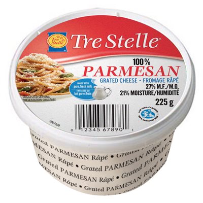 Parmesan Grated Tubs Tre Stelle 12 / 225g
