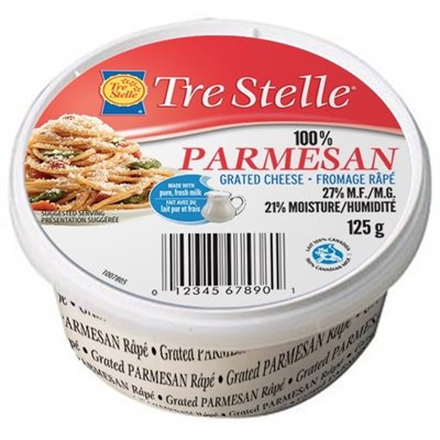 Parmesan Grated Tubs Tre Stelle 24 / 125g
