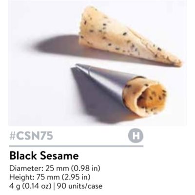 CSN75 Black Sesame Cones 90 / 4g