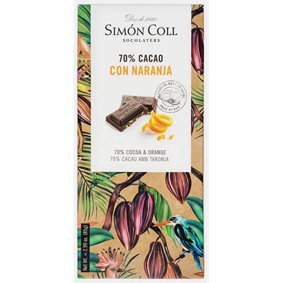 Simon Col 70% Chocolate Bar with Orange 10 / 85g