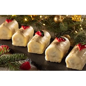 73744 White Choc & Raspberry Mini Christmas Log 25 / 70g