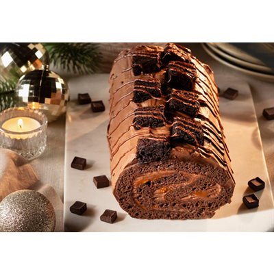 00873 Choc-Caramel 7" Christmas Log 6 / 730g