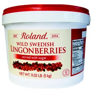 Roland Wild Lingonberries 5kg Sugar