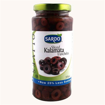 Sardo Sliced Kalamata Olives 12 / 375ml