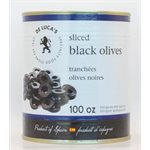 De Luca's / Attica Black Sliced Olives 6 / 100oz **Spain**