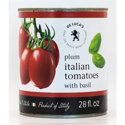 De Luca's Italian Plum Tomatoes w Basil 12 / 796ml