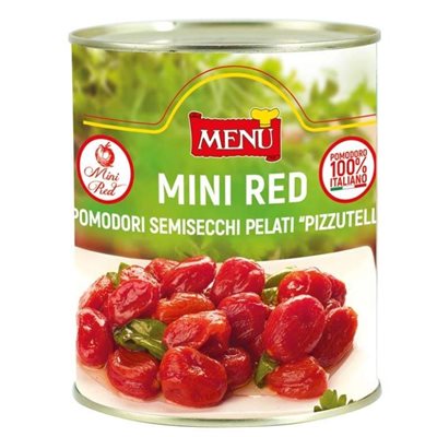 Pomodorina Mini Red Peeled Semidried Tomatoes 6 / 800g Menu