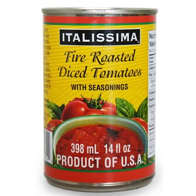 Italissima Diced Fire Roasted Tomatoes 12 / 398ml